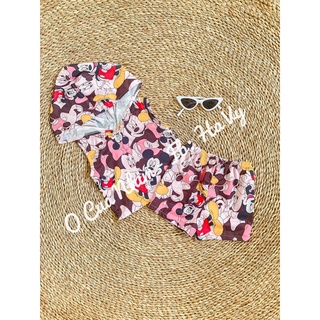 Set chuột mickey phối nón cá tính cho bé 🐹