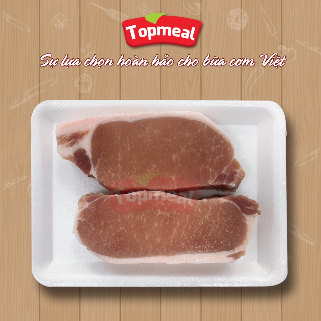 HCM - Thịt nạc thăn heo Topmeal (500g) - Thích hợp với các món nướng, chiên, áp chảo, kho,... - [Giao nhanh TPHCM]