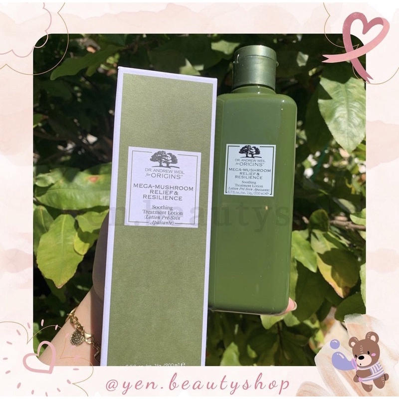 Toner nấm Origins Mega-Mushroom Skin Relief Lotion 200ml