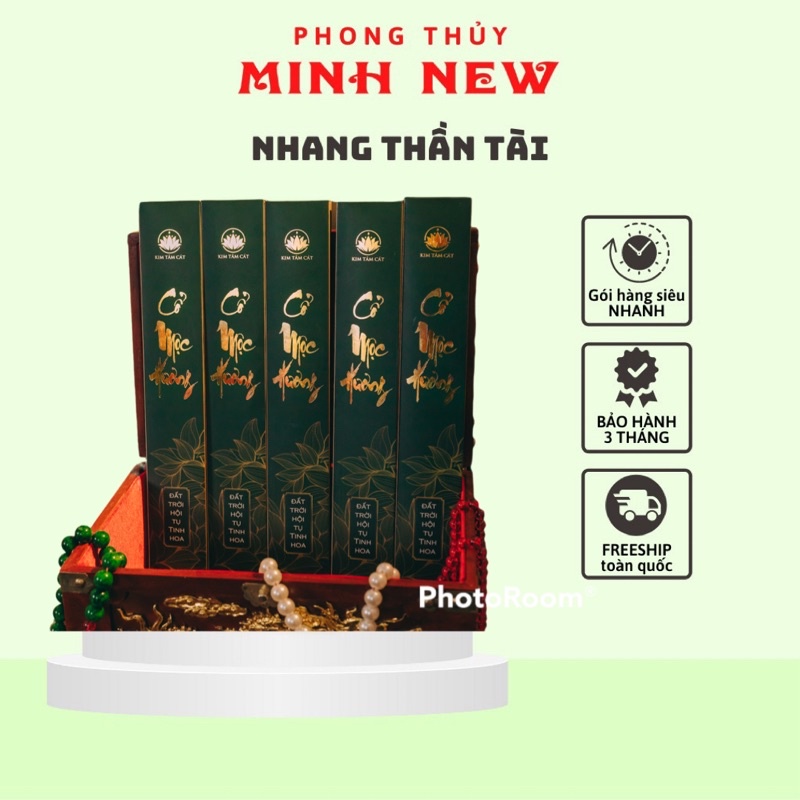 (Combo 100) Nhang thần tài phong thủy Cổ Mộc Hương sạch, ít khói, hoàn toàn từ thảo mộc thiên nhiên - Minhnew Shop