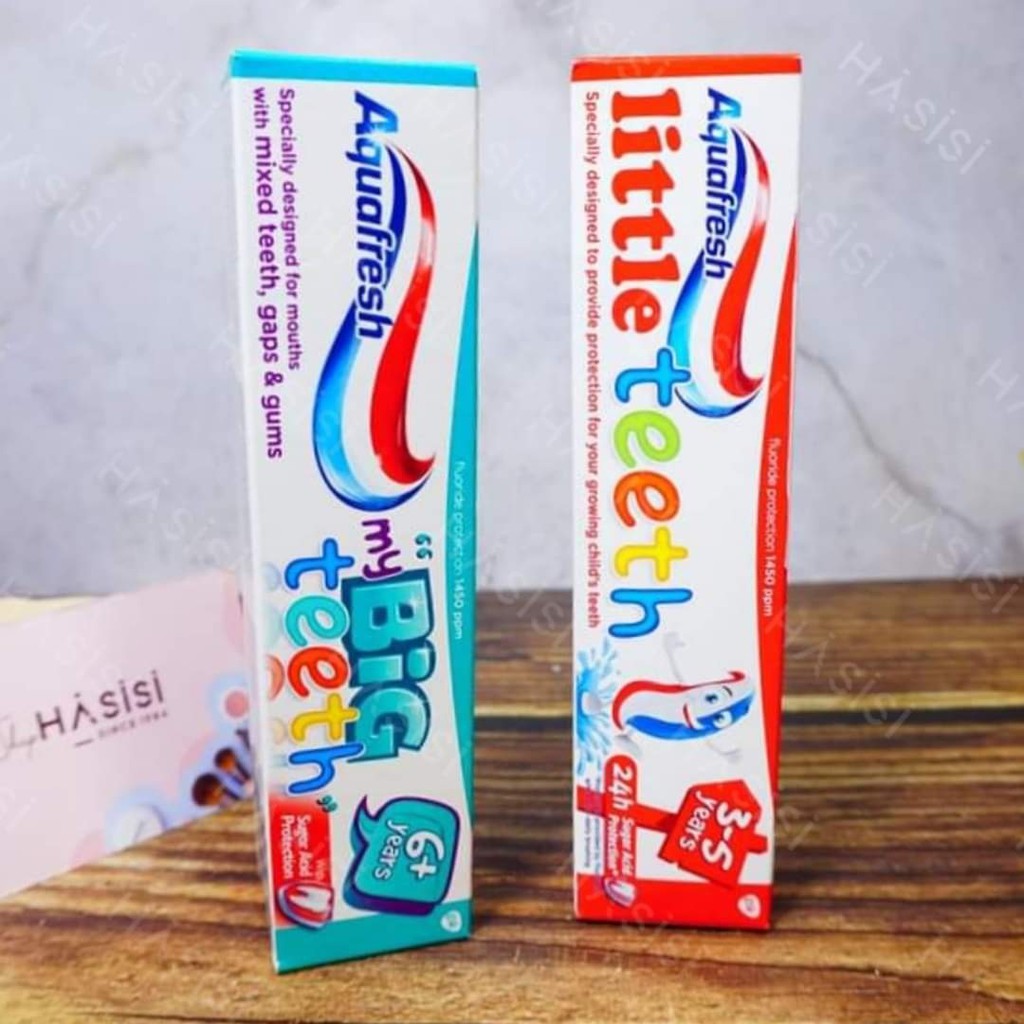 Kem đánh răng AQUAFRESH - Little Teeth 3-5 Years 50ml (KĐR Em Bé 3-5 Tuổi - Đỏ)