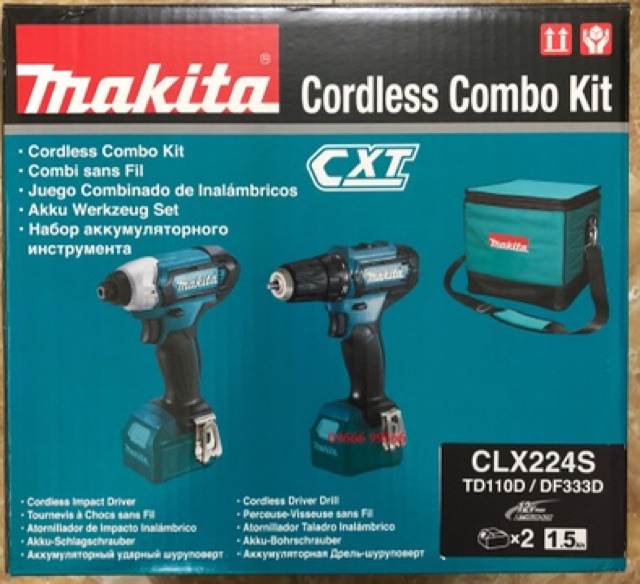 CLX224S Combo Máy Khoan và siết vít dùng pin 12v Makita