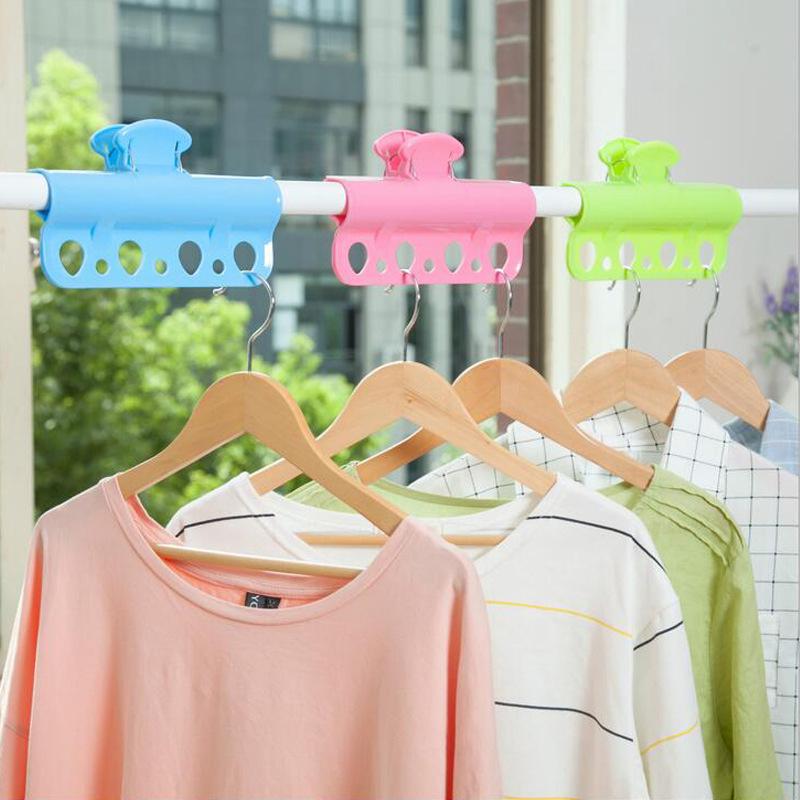 Nhựa chống gió móc quần áo móc quần áo đường sắt kẹp lớn khóa kẹp quần áo mạnh mẽ