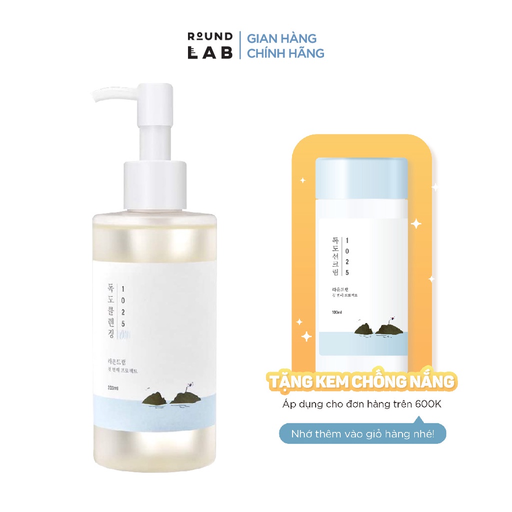 [Mã BMBAU50 giảm 7% đơn 99K] Dầu tẩy trang dịu nhẹ Round Lab 1025 Dokdo Cleansing Oil 200ml