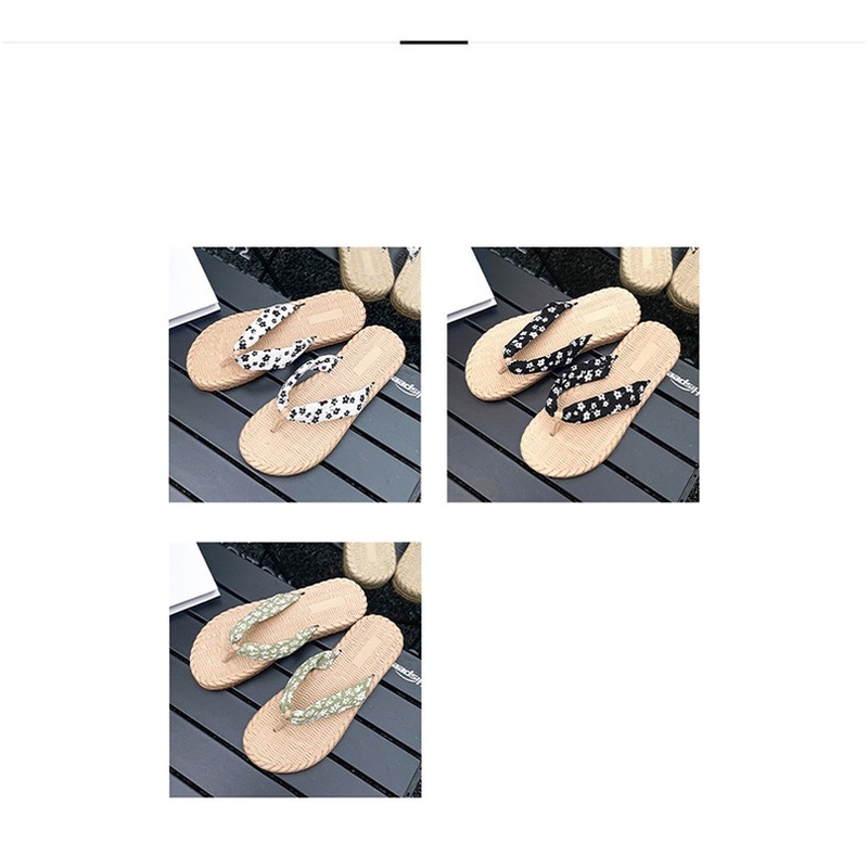 Dép Xỏ Ngón Đế Bằng Họa Tiết Hoa Phong Cách Nhật Bản Thời Trang Đi Biển Mùa Hè Cho Nữ