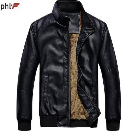 (Chính hãng) Áo khoác da lót lông cao cấp phl Fashion cao cấp Freeship