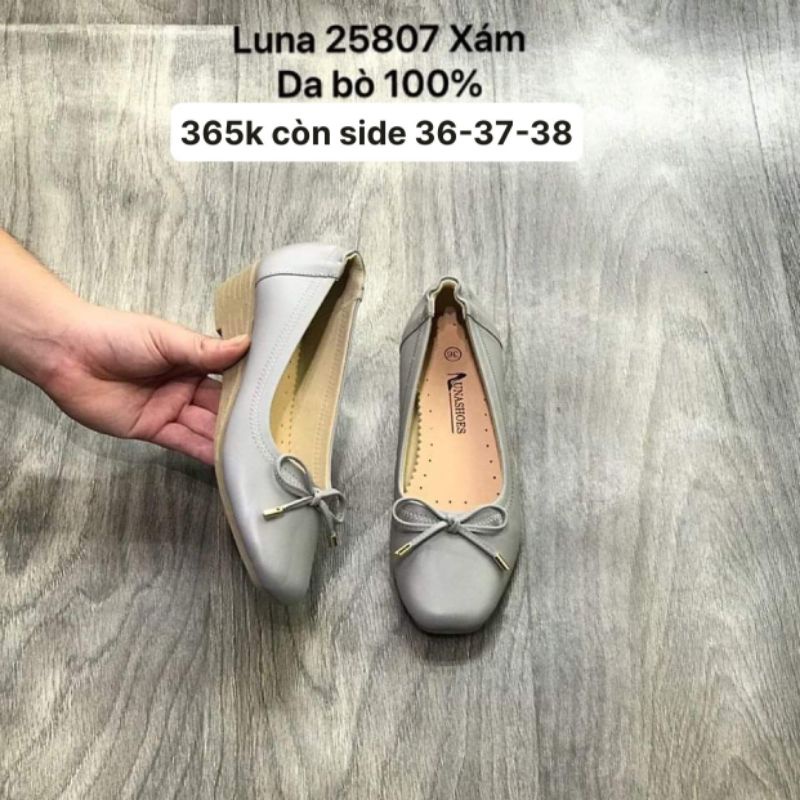 Giầy sục da nữ đế bằng