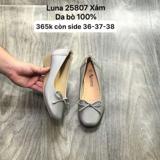 Giầy sục da nữ đế bằng
