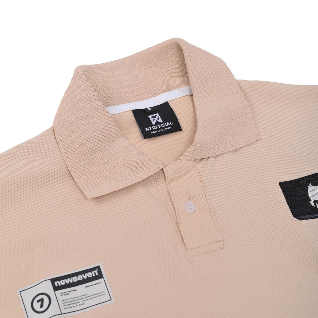 Áo Thun Polo N7 Newseven LOGO V1 phông tay lỡ nam nữ form rộng Local Brand