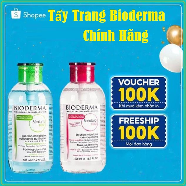 Nước tẩy trang bioderma 500ml chính hãng