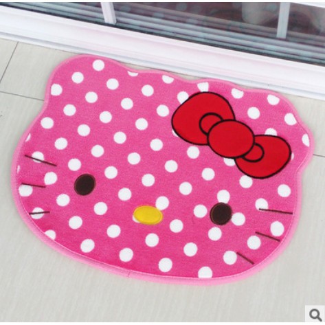 Thảm chùi chân mềm mại hình Hello Kitty