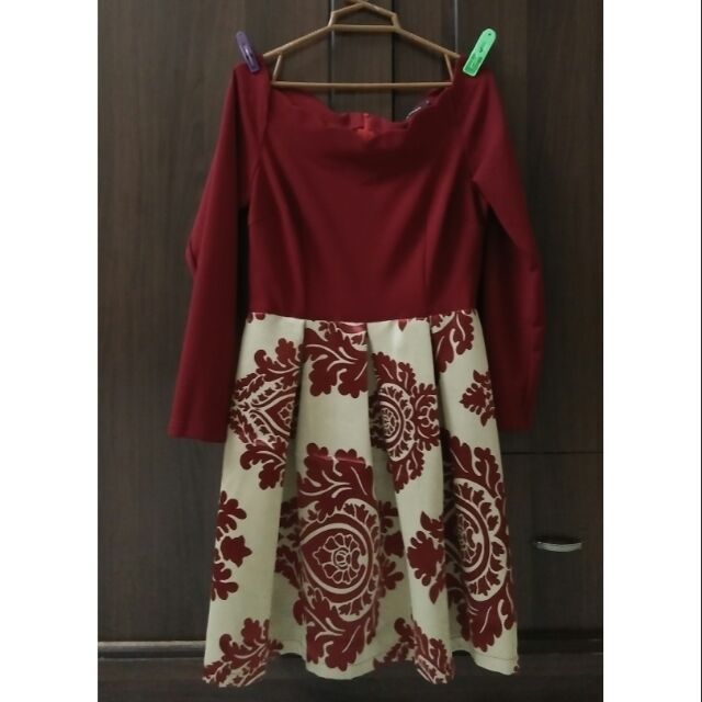 Váy xòe trễ vai mango vnxk