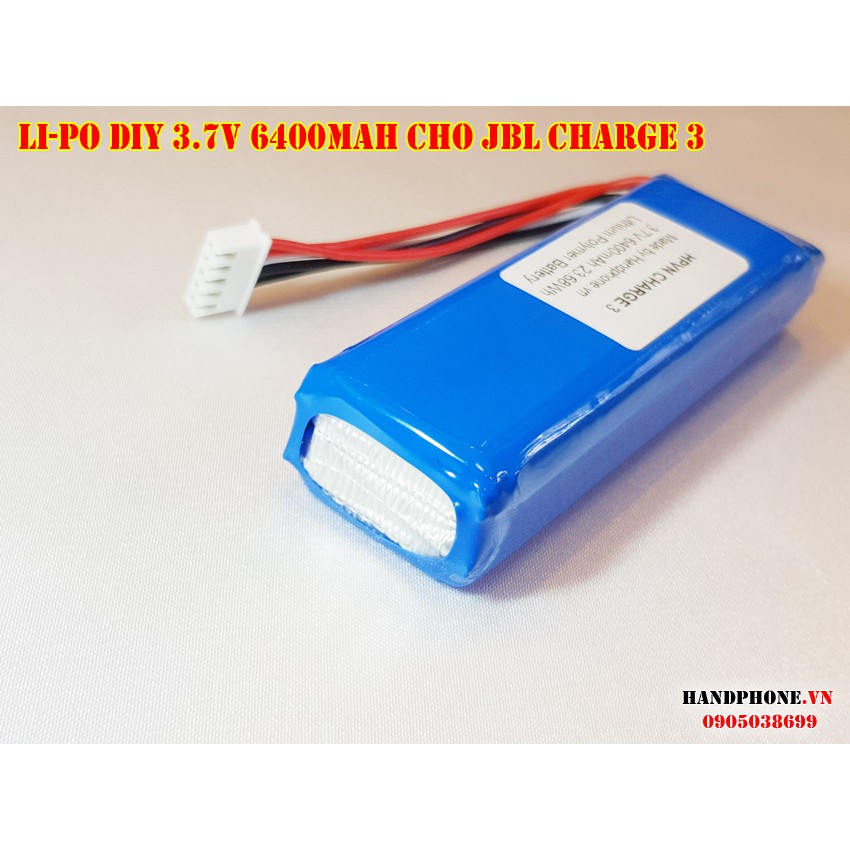 Pin DIY 3.7V 6400mAh cho loa Bluetooth JBL Charge 3 / JBL Charge 3 2016 Version