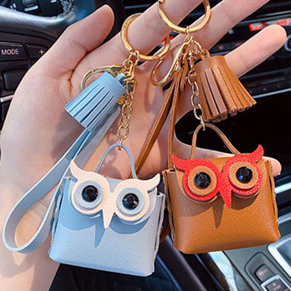 Ví Đựng Tiền Xu REBUY1 Bằng Da PU Hình Cú Sáng Tạo Phong Cách Hàn Quốc