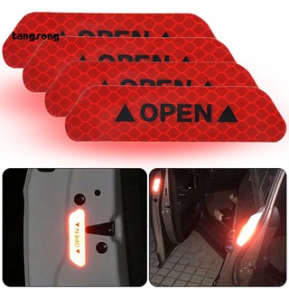 Set 4 miếng dán phản quang cảnh báo mở cửa xe hơi