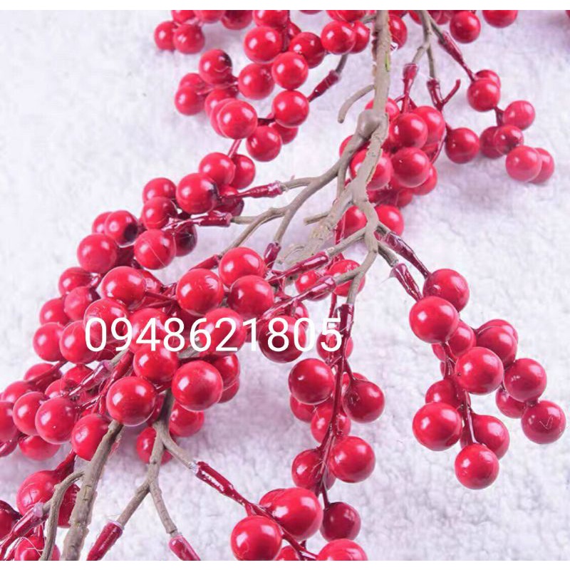 Dây cherry mềm trang trí noel, giáng sinh