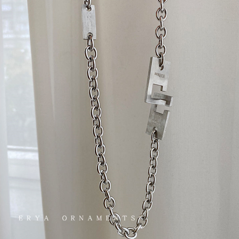 Vòng cổ thép titan dày thời trang cá tính cho nữ