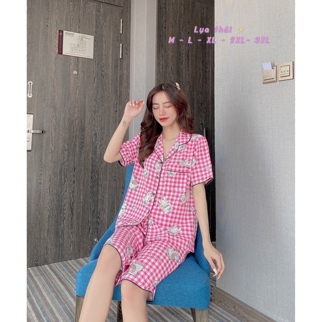 [Mã GODD2407 giảm 5% đơn 199K] Bộ đồ Pijama Lụa Thái Lửng 💖 Đồ ngủ Lỡ Bigsize 50-75kg cao cấp mềm mịn mát lịm | BigBuy360 - bigbuy360.vn
