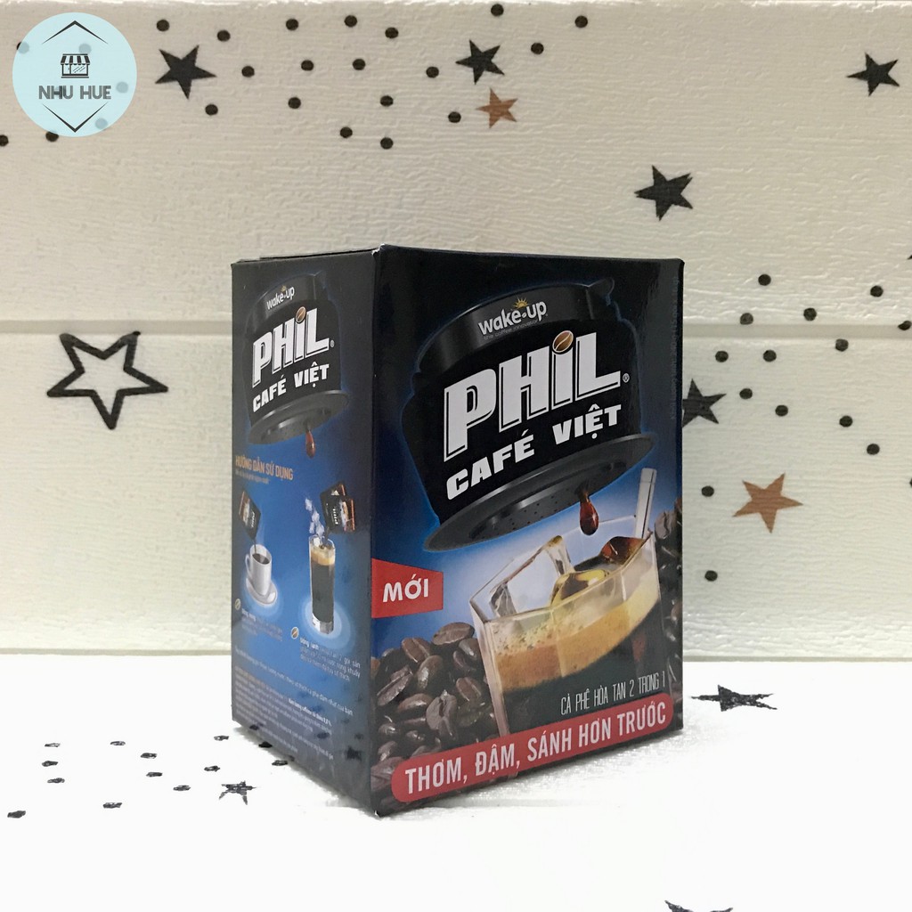 Cà phê Vinacafe Wake up Phil Việt (hộp 15 gói x 16g)