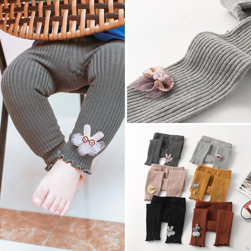 Quần Legging Họa Tiết Hoa Đáng Yêu Cho Bé Gái