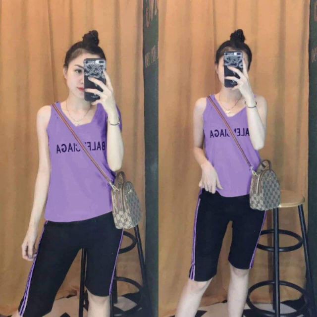 Sét Bộ Thun Cotton Hè ( áo sát nách quần lửng)