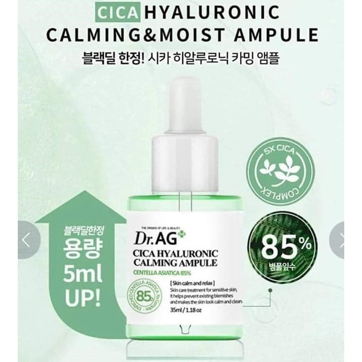 Tinh chất rau má DR.AG+ Cica hyaluronic calming Ampule