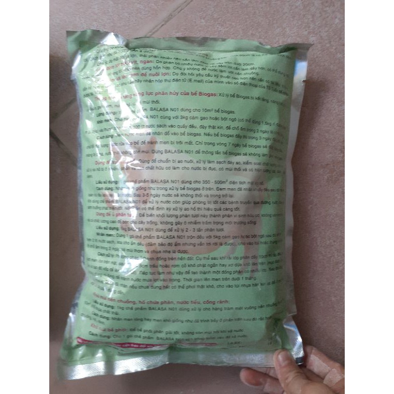 Set 10 gói (10kg) chế phẩm đặc biệt- Men vi sinh Balasa- N01