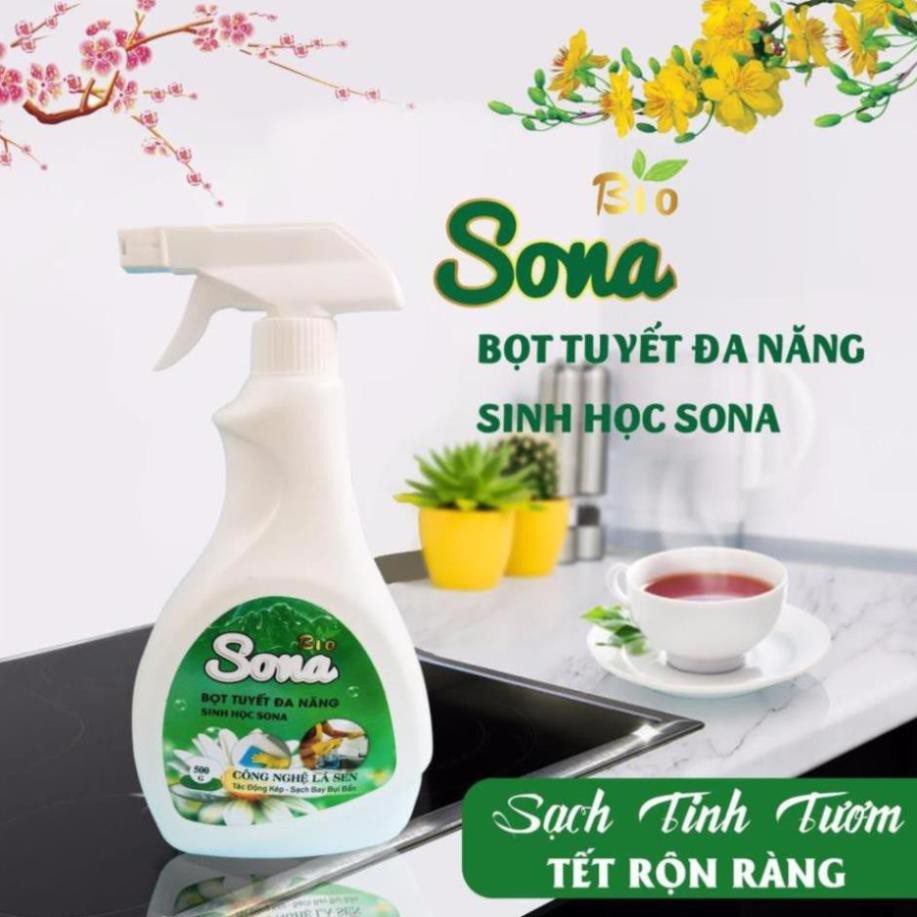 Tẩy Rửa Đa Năng SoNa, Tẩy Bề Mặt Bếp, Tủ Kính, Bàn Ghế, Cửa Kính Sạch Bóng 500ml