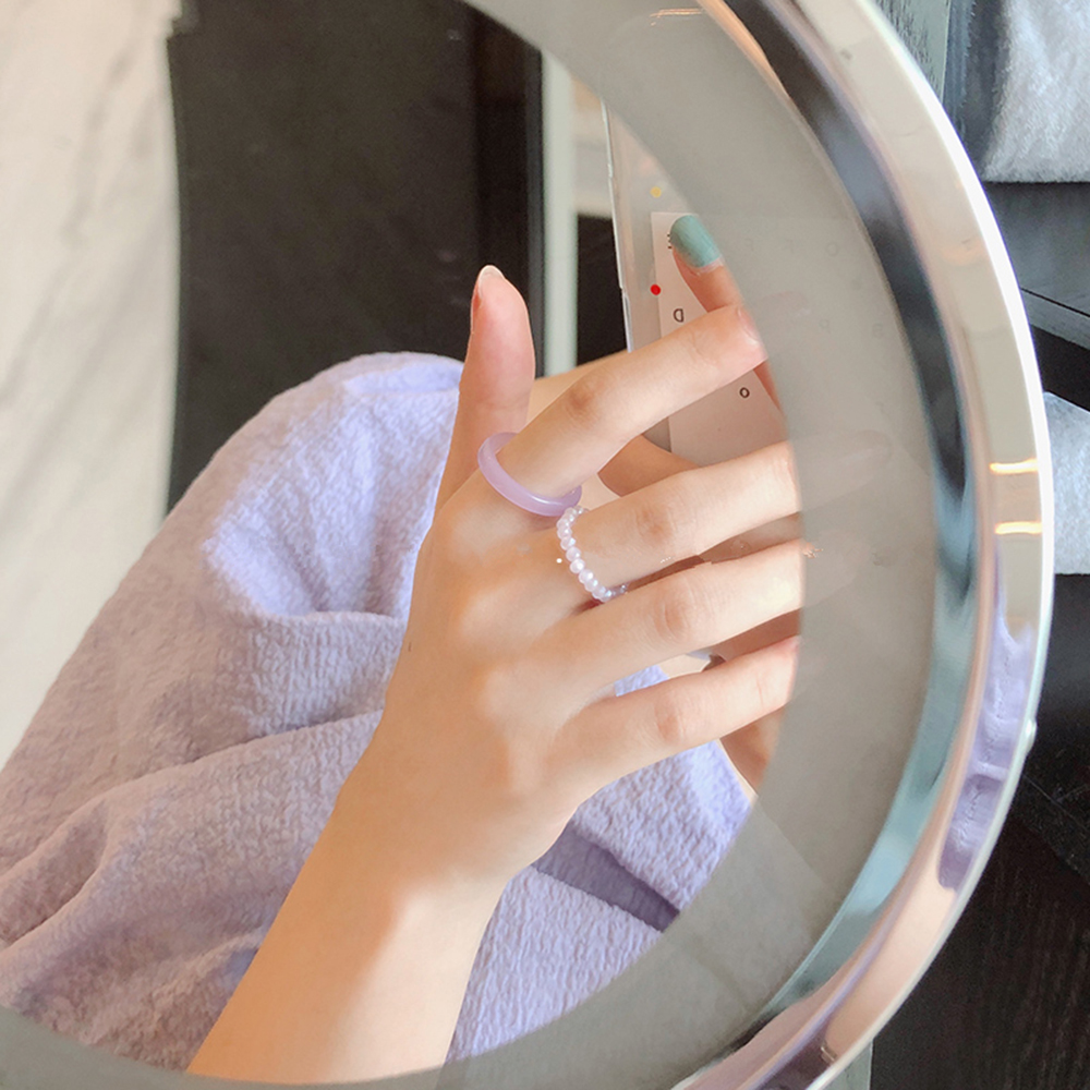 Set 2 Nhẫn Đính Hạt Phong Cách Vintage Dành Cho Nữ