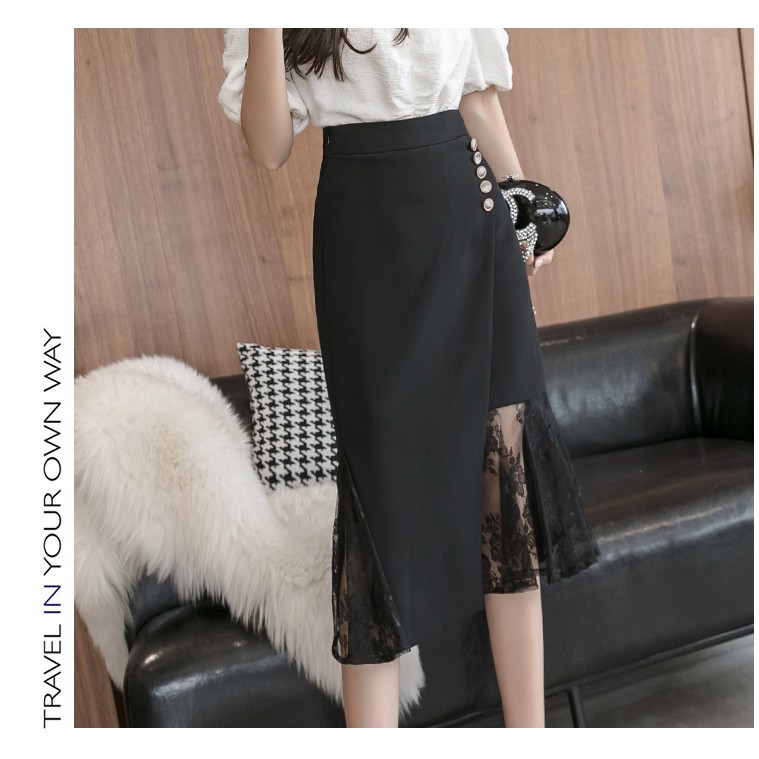 Chân Váy Xòe Phối Ren Phong Cách Hàn Quốc Dành Cho Nữ | BigBuy360 - bigbuy360.vn