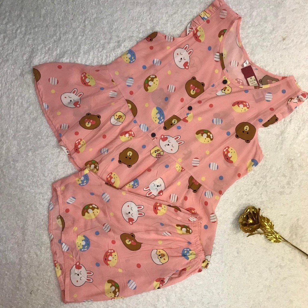 Đồ Bộ Nữ B012 VNXK Chất Liệu Tole (Vải Lanh) Kiểu Đùi Mặc Nhà (ẢNH SHOP TỰ CHỤP) | BigBuy360 - bigbuy360.vn