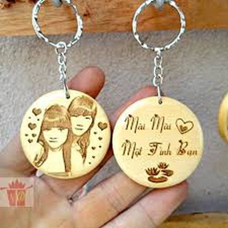 Móc Khóa Gỗ Khắc Chân Dung