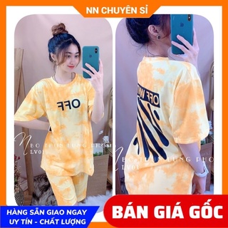 Đồ bộ mặc nhà ⚡ đồ bộ nữ ⚡ đồ bộ thun loang màu mềm mịn mát in lụa họa tiết dễ thương lv01⚡ ảnh thật