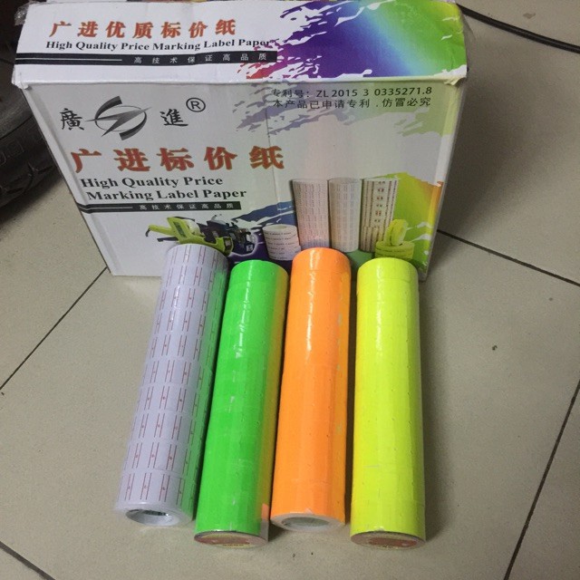 10 cuộn  giấy dán giá tiền, giấy bắn giá tiền