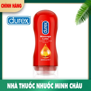 Gel bôi trơn Durex Massage Lube Ylang Ylang 200ml tăng cảm giác, hàng Úc chuẩn, che tên khi giao hàng