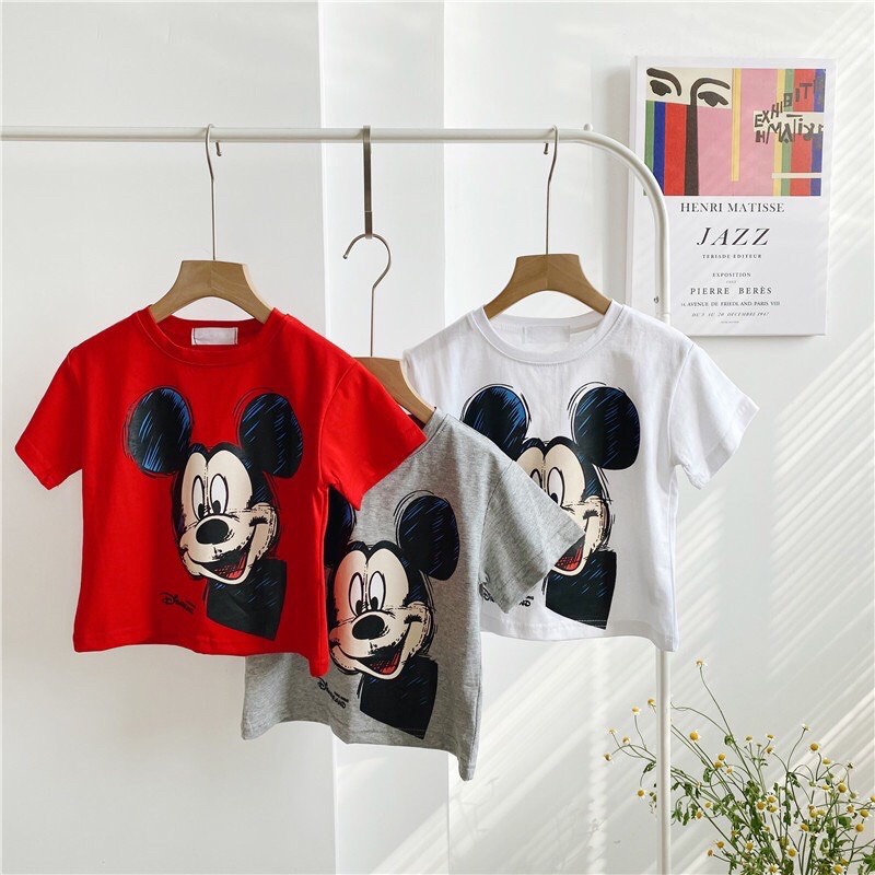 Áo phông cộc tay Minky Mom cho bé 💖 Áo cotton in hình chuột MicKy cho bé trai bé gái 💖 Quần áo trẻ em