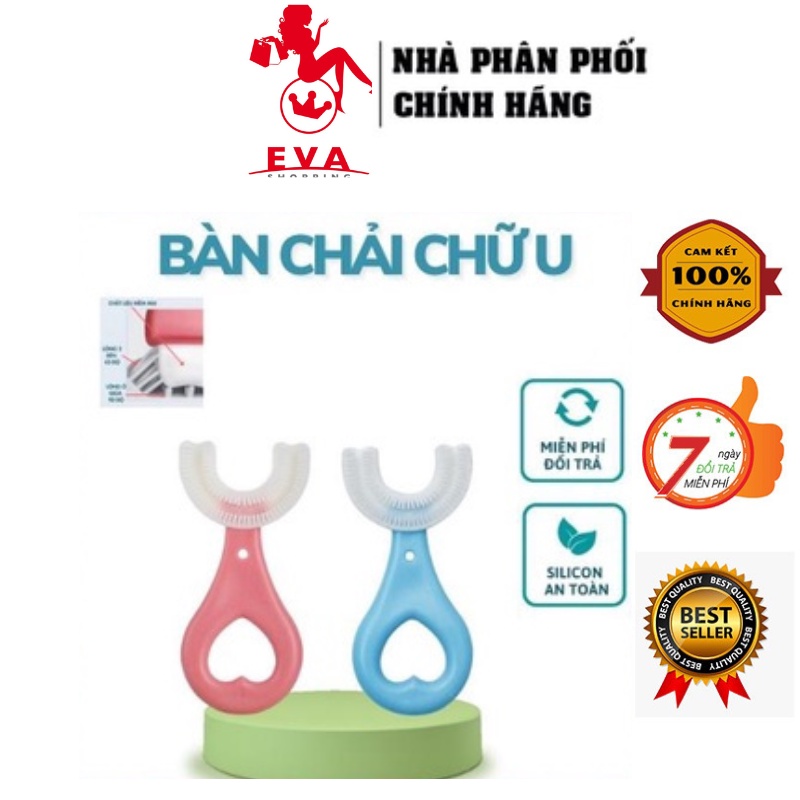 Bàn Chải Đánh Răng Silicon Chữ U An Toàn Tuyệt Đối Cho Bé 2-6 Tuổi