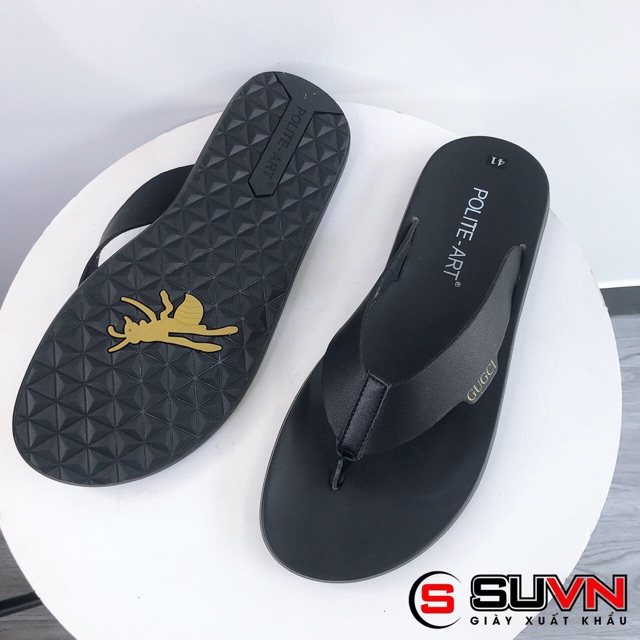 Dép Kẹp ngón Nam da bò siêu êm đế cao su mềm Suvn