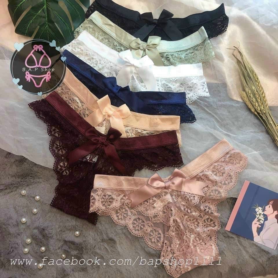 Quần lót lọt khe nữ nơ sau mông, Quần sịp nữ ren cao cấp sexy QL03 [95's House]