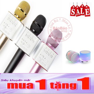 Micro kèm loa hát karaoke Q9 tặng loa mini bluetooth HLD-600