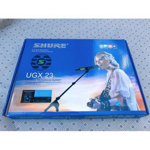 Micro karaoke không dây SHURE UGX 23 với chế độ tự ngắt(MỚI 2021) MICRO KHÔNG DÂY GIÁ RẺ - MÍC KHÔNG DÂY HÁT GIA ĐÌNH - 