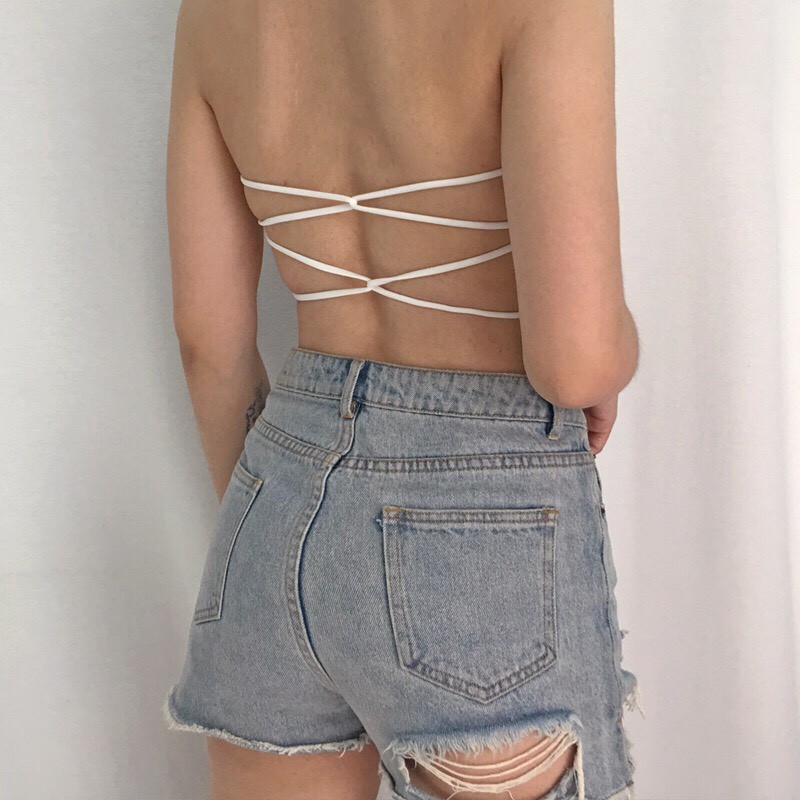 [BRALETTE CHUYÊN DỤNG] Áo lót su dạng ống đan chéo lưng, có mút không gọng