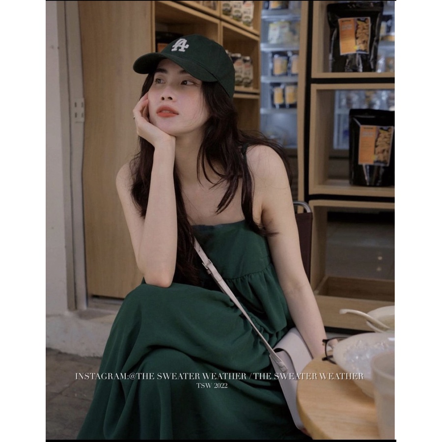 Váy Babydoll Đũi Xanh Hai Dây Ullzang Mặc Đi Chơi Bánh Bèo Form Rộng Hottrend Mã 363 | BigBuy360 - bigbuy360.vn