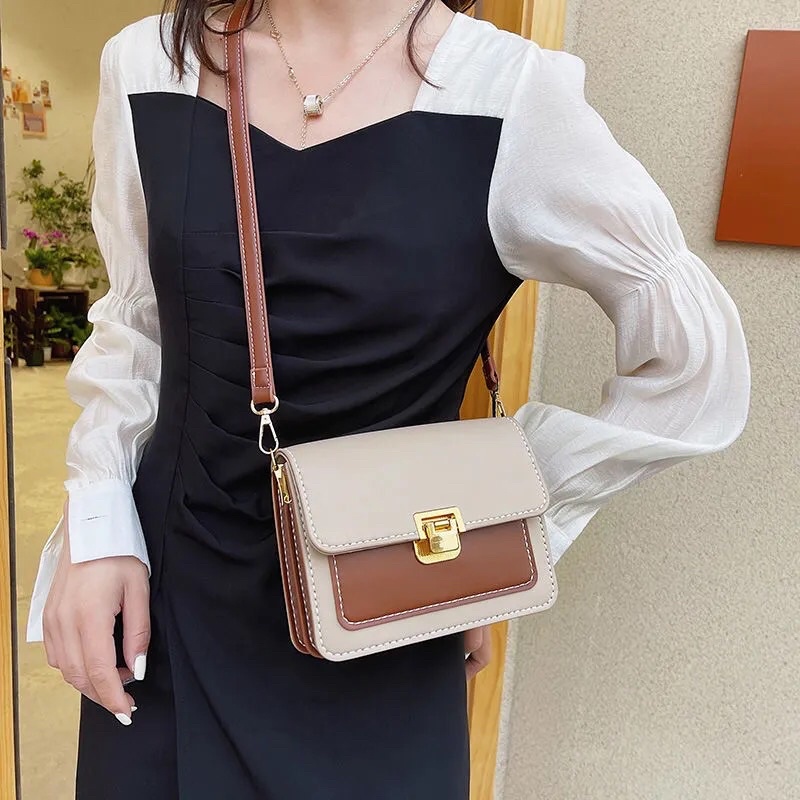 M28_Túi Xách Da PU Dáng Vuông Tự May Handmade