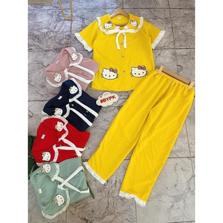 Đồ bộ nữ hello kitty tay ngắn quần dài siêu dễ thương