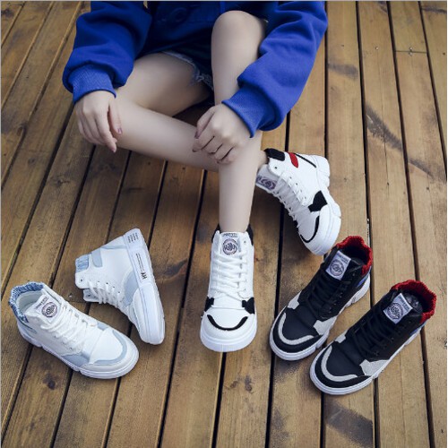 Giày nữ cao cổ Hàn Quốc, giày sneakers nữ. Giày hottrend. Loại cao cấp, cổ chun, chống hôi chân, tôn chiều cao