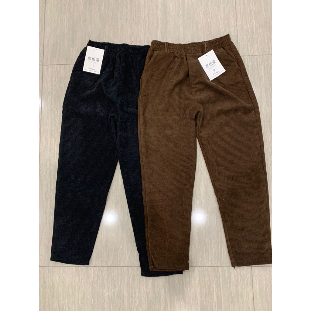 Quần Baggy Nhung Tăm Vải Dày Ấm - Không kèm đai | BigBuy360 - bigbuy360.vn
