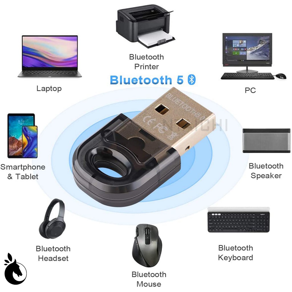 Adapter USB Bluetooth Dongle 5.0 chính hãng Chipset Realtek RTL8761B sử dụng cho PC/ Laptop ….