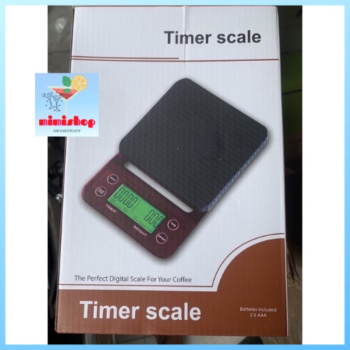 Cân Cà Phê Kỹ Thuật Số LCD 5Kg/0.1G Vastar Với Đồng Hồ Bấm Giờ Cân Nhà Bếp Điện Tử Di Động Cân Cà Phê Nhỏ Giọt