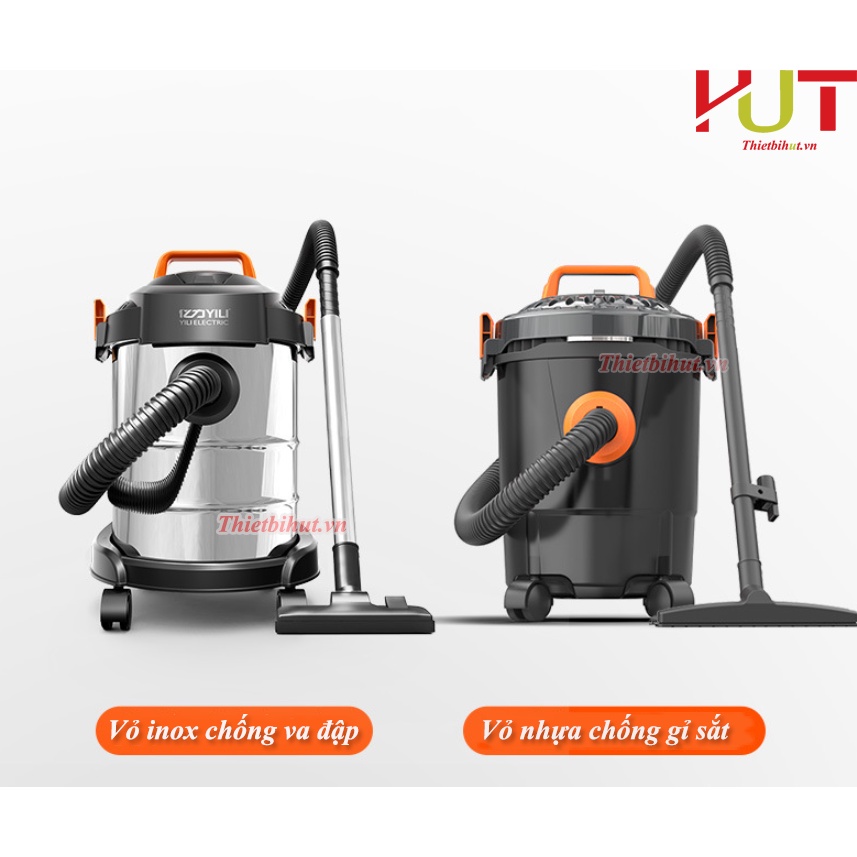 MÁY HÚT BỤI GIA ĐÌNH KHÔ VÀ ƯỚT 12L, VỎ YILI